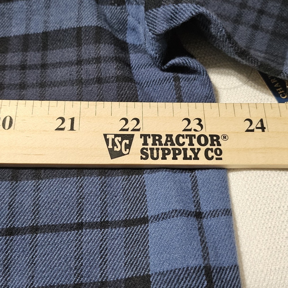 Blue Mountain Blue Plaid Flannel Shirt Button Up Long Sleeve Casual Mens LT NWT‎ - Picture 5 of 16